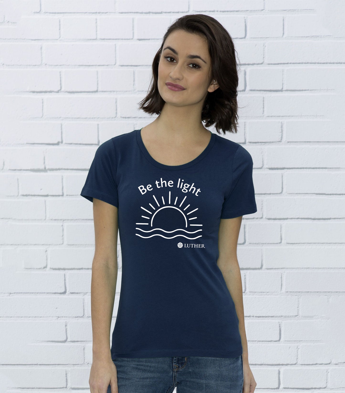 "Be The Light" Luther Soft Women's T-Shirt – True Navy